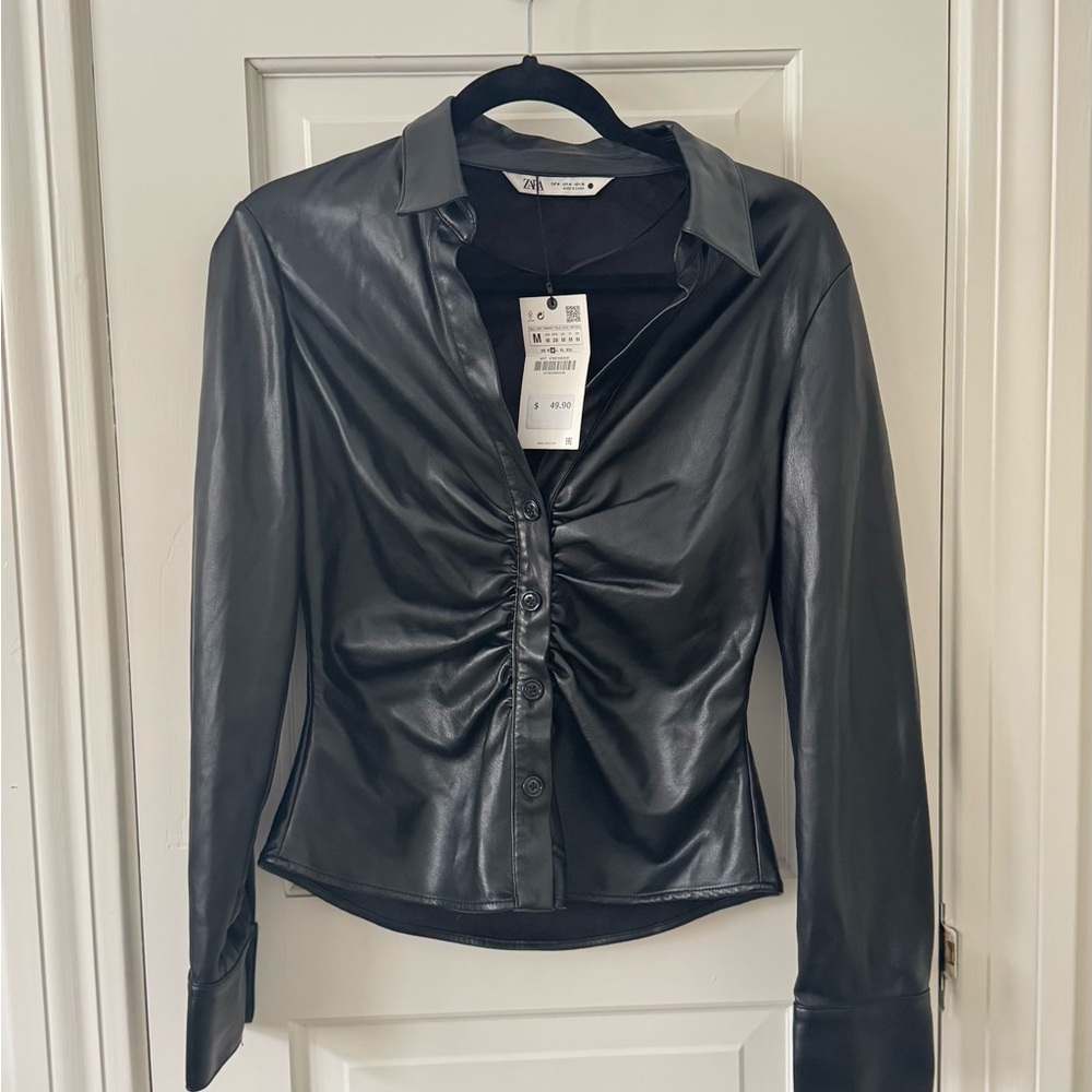 Black Faux Leather Jacket